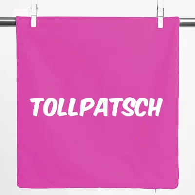 Produktbild von Huuraa Kissenbezug Tollpatsch Schriftzug 40x40cm Fuchsia Baumwolle Dekokissenbezug Geschenkidee