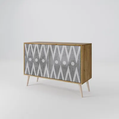 Produktbild von Spacerebels Kommode mit 2 Türen - Sideboard Komodenschrank - Highboard - Kleiderschrank Möbel - Wohnzimmer Schlafzimmer - 57,5×111×42 (HxBxT)