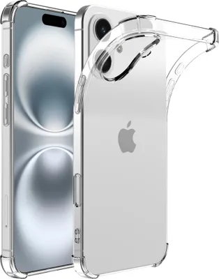Produktbild von Smartphonica Telefon Fall geeignet für iPhone 16 Plus Transparent Shockproof - Shockproof Backcover TPU Silikon Fall mit Bump Edge
