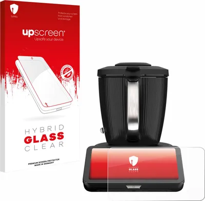 A product shot featuring packaging for a screen protector and the screen protector itself placed on a device.
