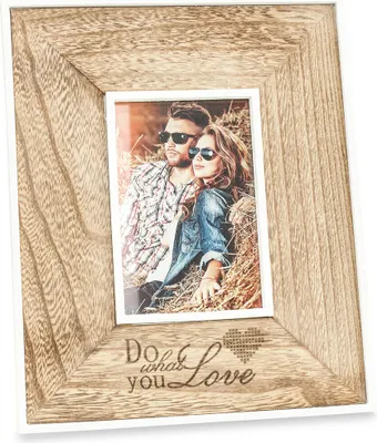 Produktbild von Fotorahmen Aufsteller braun Do what you love Holz Glas Bilderrahmen
