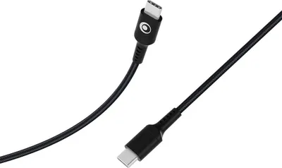 Image de Câble Tissé USB C / USB C 3A 1.2m PD 60W Noir Bigben