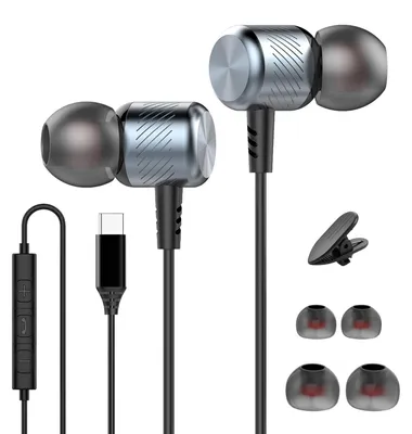 Obrázek produktu pro Sluchátka s USB-C konektorem a kabelem. Sluchátka s USB-C