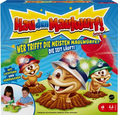 Produktbild von Mattel Games Hau den Maulwurf!, Aktionsspiel, Kinderspiel