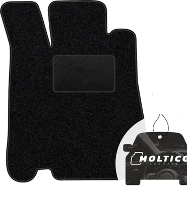 Produktbild von moto-MOLTICO Fahrer Fußmatte Auto Velours Fahrerseite Autoteppiche Schwarz Fahrermatte 1-teilig passend für Mercedes-Benz SL R230 2001-2012