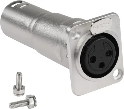 Produktbild von XLR-Buchse zu XLR-Stecker, Panelmontage, 3-polig