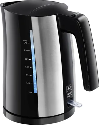 Melitta Enjoy Bollitore Elettrico 1,7 Litri - 2400W, Nero, Design Elegante E Pratico