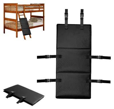 Produktbild von Leiterabdeckung für Etagenbett, 80 x 37 cm, Faltbares Polster mit Verstellbaren Schnallen, Hochbett Leiterabdeckung, für Etagenbettleitern, Leitern (Schwarz)