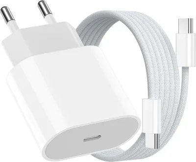 Produktbild von 20W USB-C-Ladegerät und Ladekabel für iPad Pro/Air 13/11/12.9 - iPad 10/11/A16 - USB-C-Netzteil - PD-Stecker, Schnellladegerät