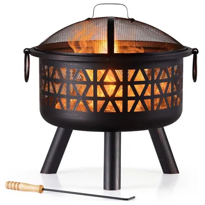Produktbild von Vonhaus Feuerstelle aus Stahl mit Geometrischer Design für Garten & Terrasse