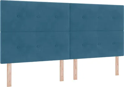 Immagine prodotto di vidaXL Testiera blu scuro 200 cm velluto