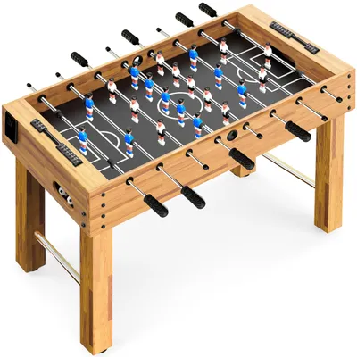 Immagine prodotto di Serenelife Calcio balilla per bambini e adulti – Tavolo da calcio balilla pieghevole – Calcio balilla con 4 palline e figurine zavorrate – Calcio balilla con aste in acciaio