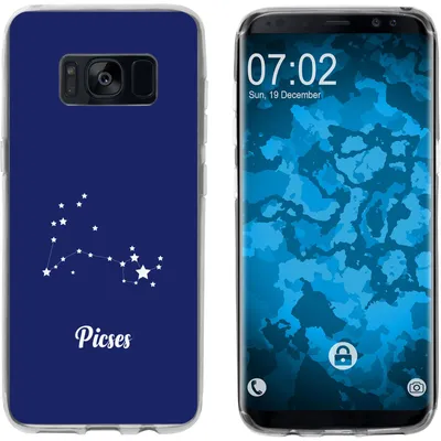 Produktbild von PhoneNatic Case kompatibel mit Samsung Galaxy S8 Silikon-Hülle SternzeichenPisces M1
