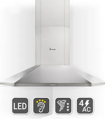 Image de Hotte aspirante cuisine 100cm Hotte d'angle acier inoxydable