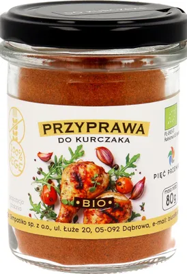 PRZYPRAWA DO KURCZAKA BEZGLUTENOWA BIO 80 g - PIĘĆ PRZEMIAN