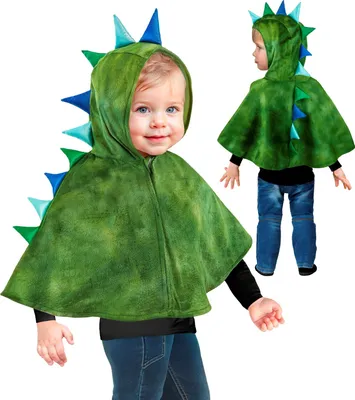 Produktbild von Dinosaurier aus Plüsch – Süßer Poncho mit Kapuze für Babys