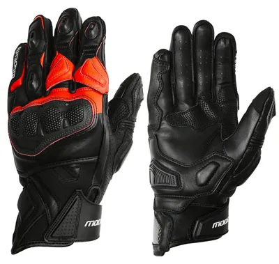 Produktbild von Modeka Evox Short Motorradhandschuhe Schwarz / Rot 12