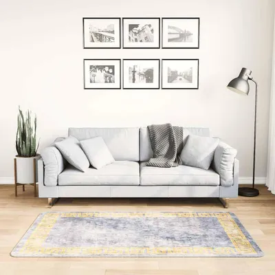 Produktbild von vidaXL Teppich Waschbar 80x150 cm Grau