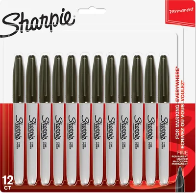 Produktbild von Sharpie Marker Rundspitze fein 12 Stück schwarz Blister