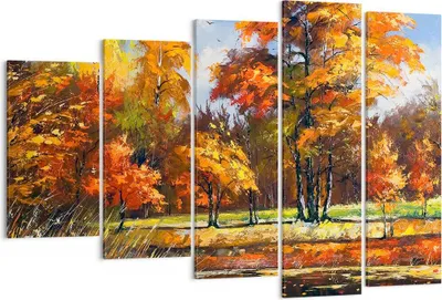Produktbild von Bild auf Leinwand - Leinwandbild - Park Herbst Wasser - 150x100cm - Wand Bild - Wanddeko - Leinwanddruck - Bilder - Kunstdruck - Wanddekoration - Leinwand bilder - Wandkunst - EG150x100-3536