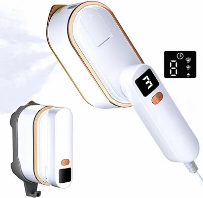 Produktbild von Dampfglätter, Dampfbürste,Kurze Aufheizzeit, Tragbarer Dampfglätter, 150ml Sichtbarer Wassertank, Faltbares Design, Reisebügeleisen Haushalt