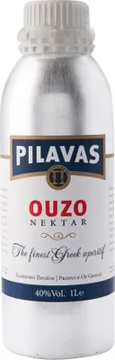 Produktbild von Ouzo Nektar Pilavas in Aluflasche 40% 1,0l