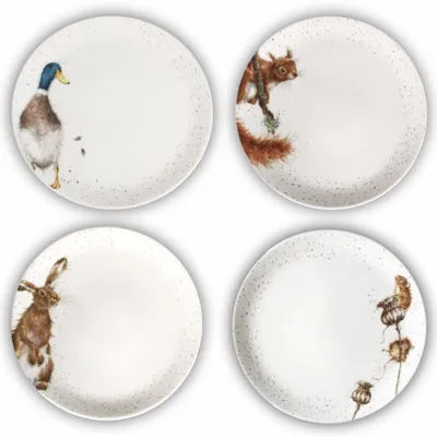 Produktbild von Wrendale Designs Porzellan-Speiseteller 4er-Set