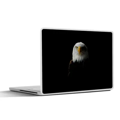 Produktbild von MuchoWow® Laptop Aufkleber Sticker Cover Adler - Vogel - Schwarz 25x18 cm - Laptop-Deko