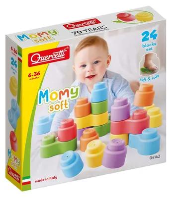 Zdjęcie produktu dla Miękkie klocki konstrukcyjne Quercetti Momy, 24 dlg.