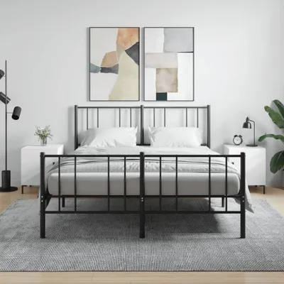 Obrázek produktu pro vidaXL Noční stolky 2 ks. Bílé 40x40x50 cm výrobek z odvozeného dřeva
