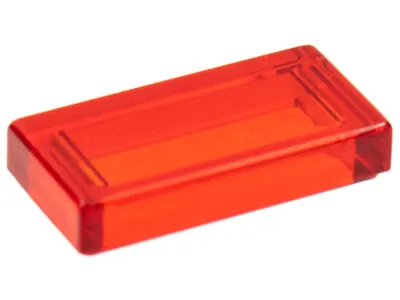 Produktbild von Lego® 1x2 Fliesen 3069 - 50 Stück Trans - Rot