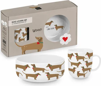 Image de PPD Long Story Dog Set, 2 pièces, gamelle, écuelle, tasse, tasse à café, New Bone China, 163802669