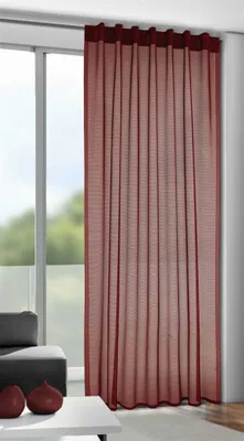 Produktbild von Fertigschal verdeckte Schlaufen „Lukas“ - Farbe: Rot Größe (HxB): 245x140cm