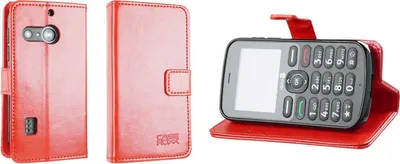 Obrázok produktu pre caseroxx puzdro na mobilný telefón kompatibilné s Doro 1880/1881 Knižková taška Wallet Case v červená