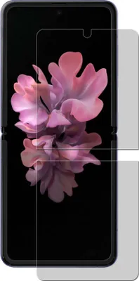 A screen protector is shown on a smartphone with a floral wallpaper.