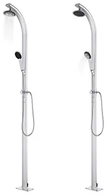 Produktbild von Gartendusche Duschsäule Pooldusche Außendusche Garten Regendusche Campingdusche Terrassendusche für Outdoor Camping Pool 215 cm Aluminium
