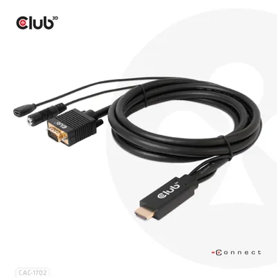 Immagine prodotto di Club3d CLUB3D Cavo da HDMI a VGA M/M 2m/6,56ft 28AWG