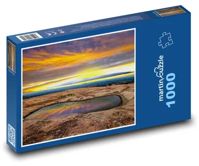 Produktbild von Puzzle 1000 Sonnenuntergang über dem Berg - martinpuzzle