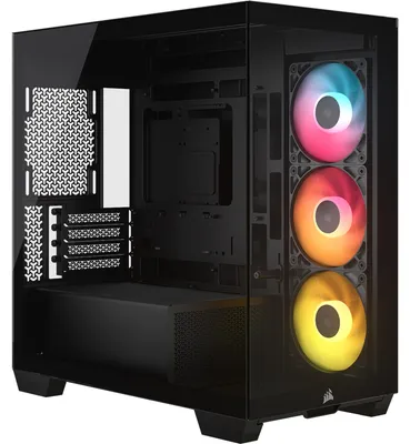 Obrázok produktu pre Corsair 2800X RS-R ARGB, Midi Tower, PC, Čierna, Mini-ITX, micro ATX, Nerezová oceľ, Plast, Temperované sklo, Hranie