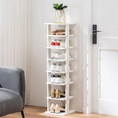 Imagen del producto de Estantería para zapatos con 8 compartimentos - Madera, diseño moderno y que ahorra espacio