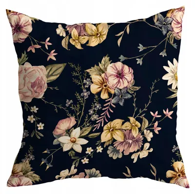 Obrázek produktu pro Dekorativní povlak na polštář 45x45 cm s květinovým vzorem