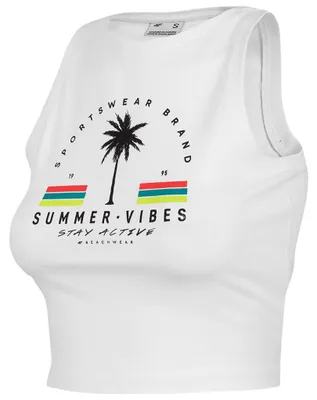 Immagine prodotto di 4F Canotta senza maniche da donna, modello crop top, taglia L
