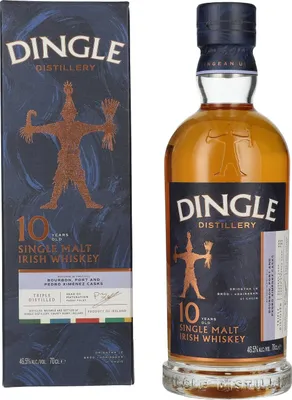 Image de Dingle 10 Years Old Single Malt Irish Whiskey Triple Distilled 46,5% Vol. 0,7l en boîte cadeau