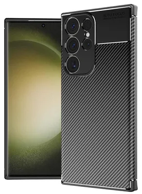 Zdjęcie produktu dla Techsuit CarbonFiber etui do Samsung Galaxy S23 Ultra – czarne