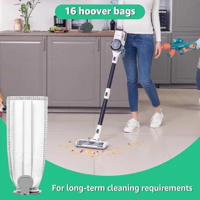 Productafbeelding van 16 stuks stofzuigerzakken voor Vorwerk Kobold VK7 FP7 - stofzuigerzakken compatibel met Vorwerk Kobold VK7 FP7 - accessoires voor accustofzuiger - stofzuigeraccessoires