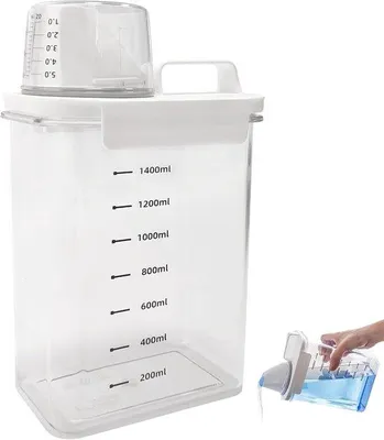 Produktbild von Famanu Vorratsdose mit Messbecher – 1800 ml luftdicht und multifunktional