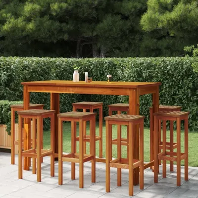 Produktbild von ZMH Barhocker 8 Stk. Massivholz Akazie