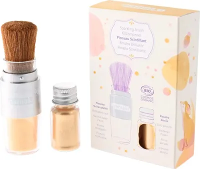 Produktbild von Glitzerpuder - Gold Pinsel + refill 4g