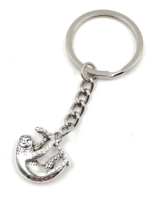 Produktbild von Onwomania Schlüsselanhänger - "Faultier Regenwald Ameisenbär" - Metall Glücksbringer ideal als Geschenk z.B. für den besten Freund, die beste Freundin, Mama