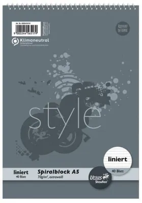 Produktbild von Staufen® style 608541010 Spiralblock A5 40 Blatt 70g/qm 9mm liniert